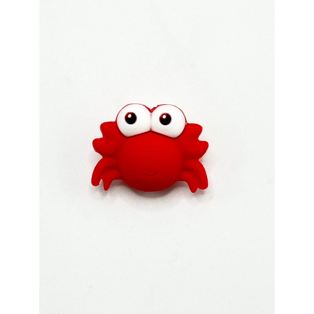 3Dの赤いかわいいカニのシリコンフォーカルビーズ