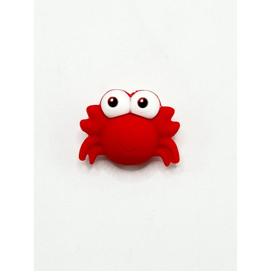 3Dの赤いかわいいカニのシリコンフォーカルビーズ