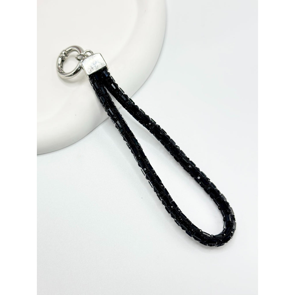 Anti-lost Cellphone Chain with Glass Rhinestone Strap, Around 140MM ll Clear Fixing Plate For Mobile Phone Case Lanyard Hanging