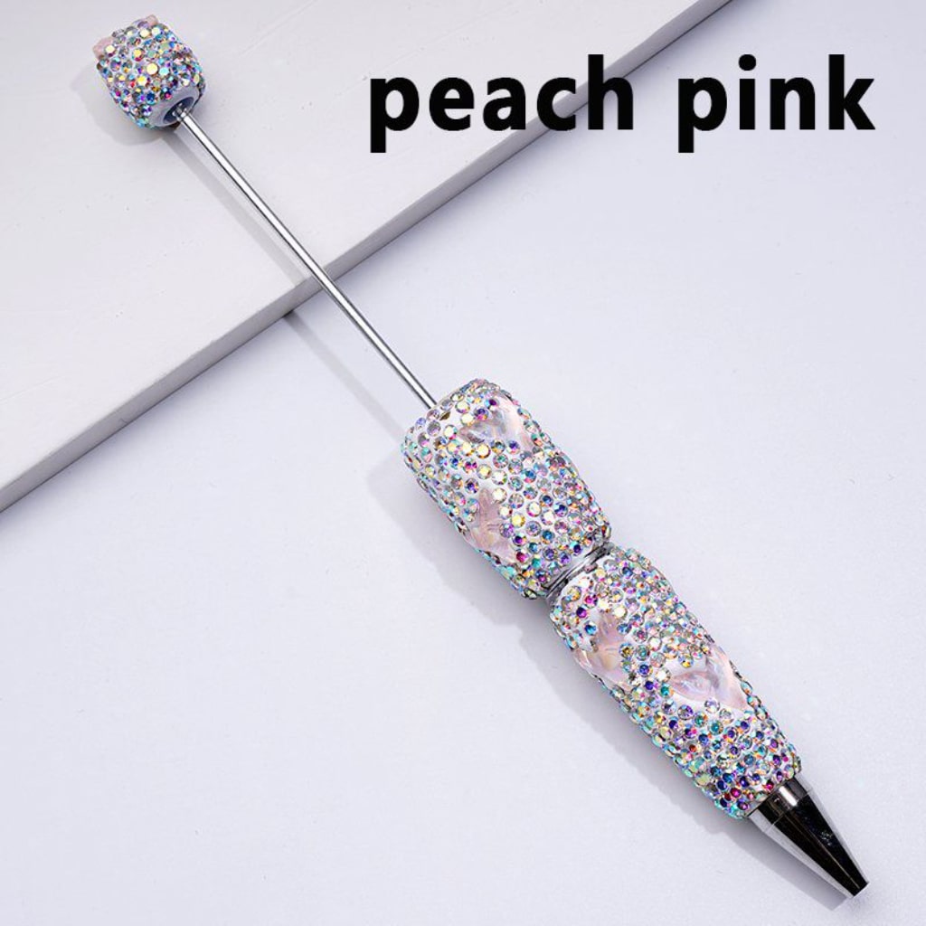 Beadable Clay Pens with Colorful Fishtails Mini AB Rhinestones Covered the Entire Pen