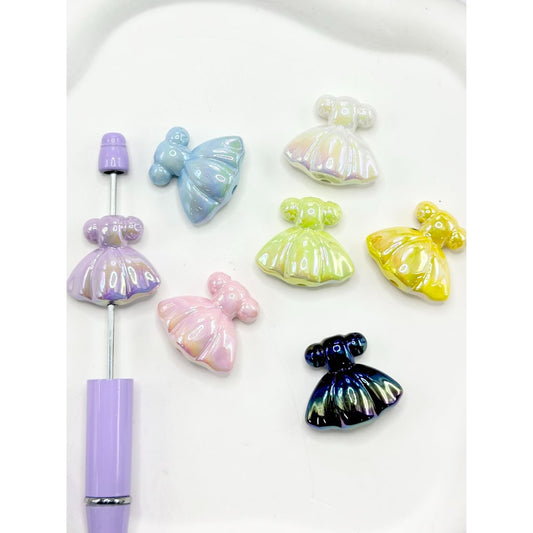 UVコーティング 美しいドレスアクリルビーズ ランダムミックス 23.5×26MM