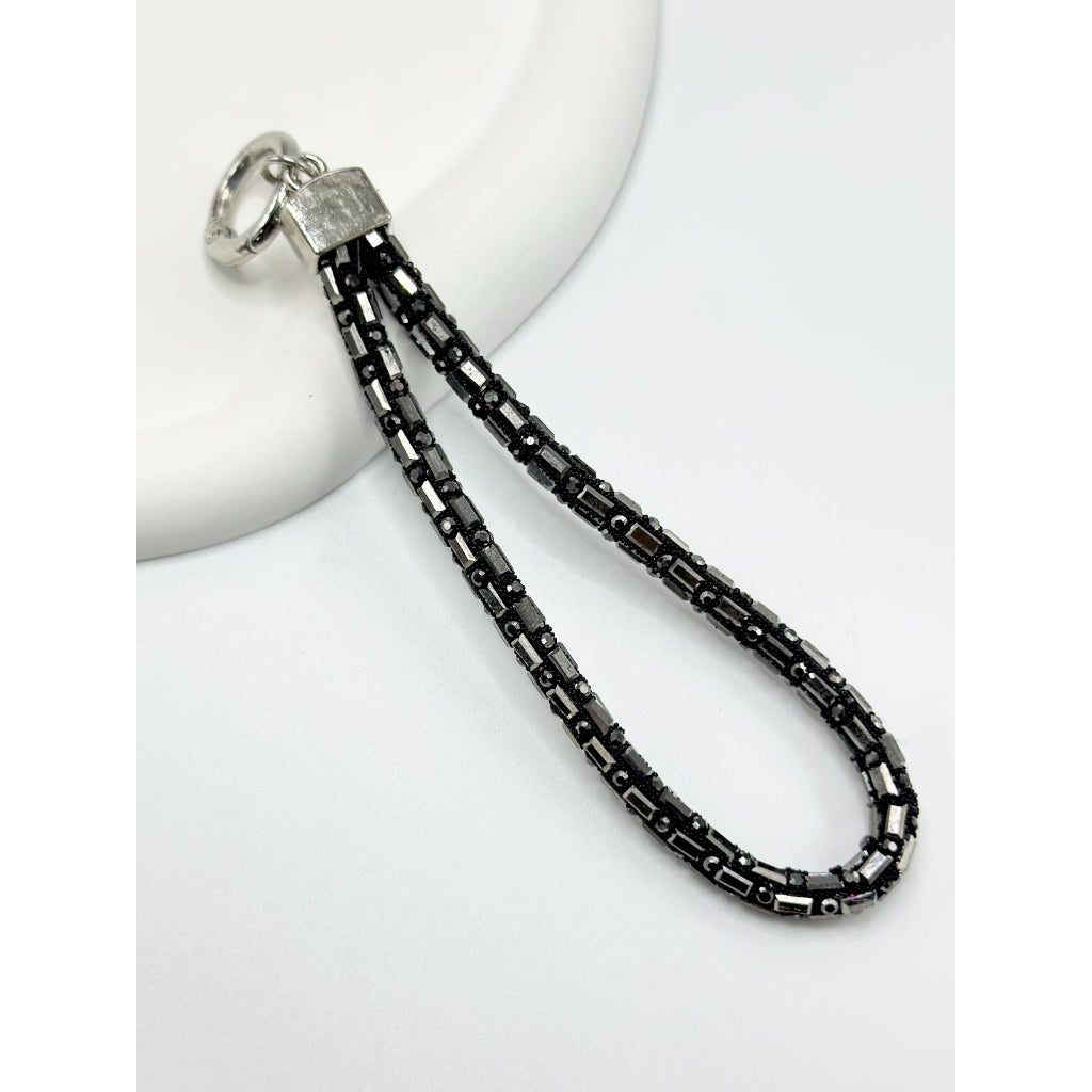 Anti-lost Cellphone Chain with Glass Rhinestone Strap, Around 140MM ll Clear Fixing Plate For Mobile Phone Case Lanyard Hanging
