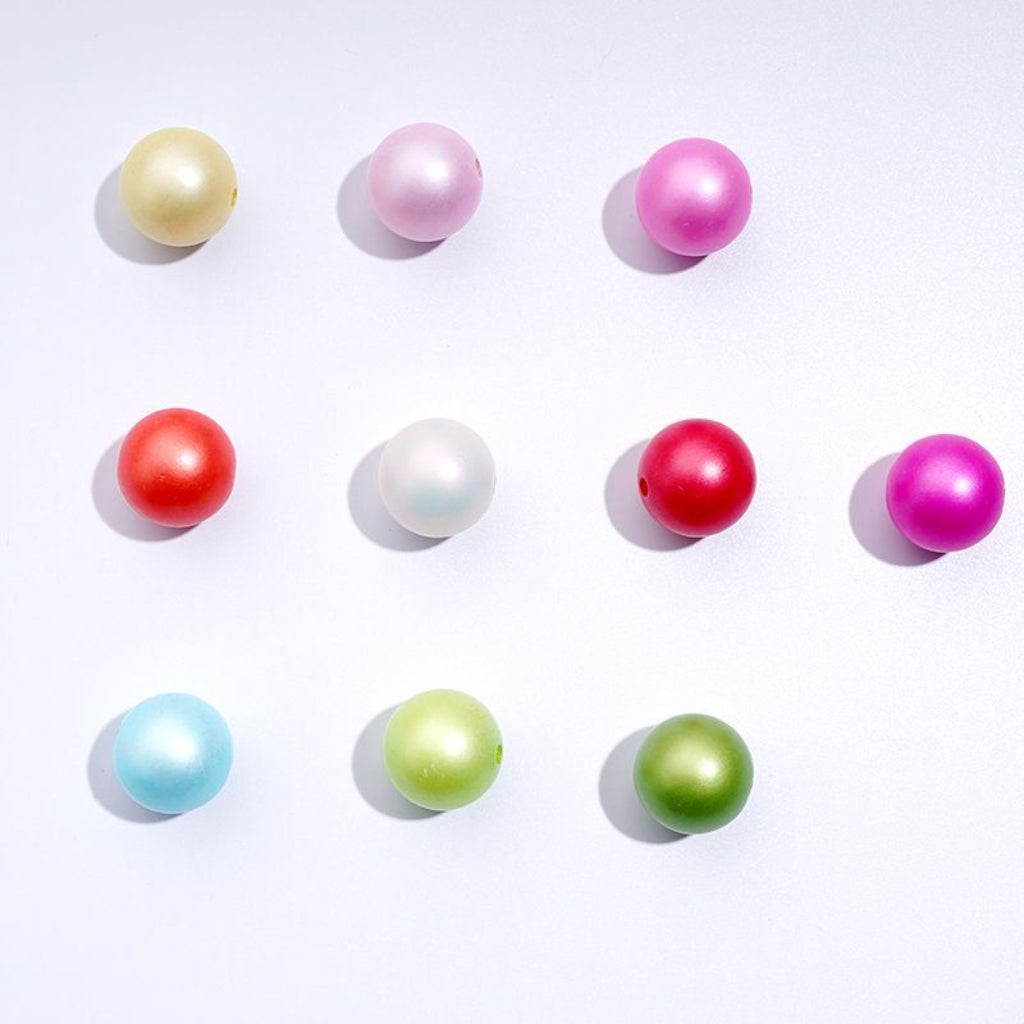 Colorful Shiny Round Acrylic Beads, 16MM, Random Mix