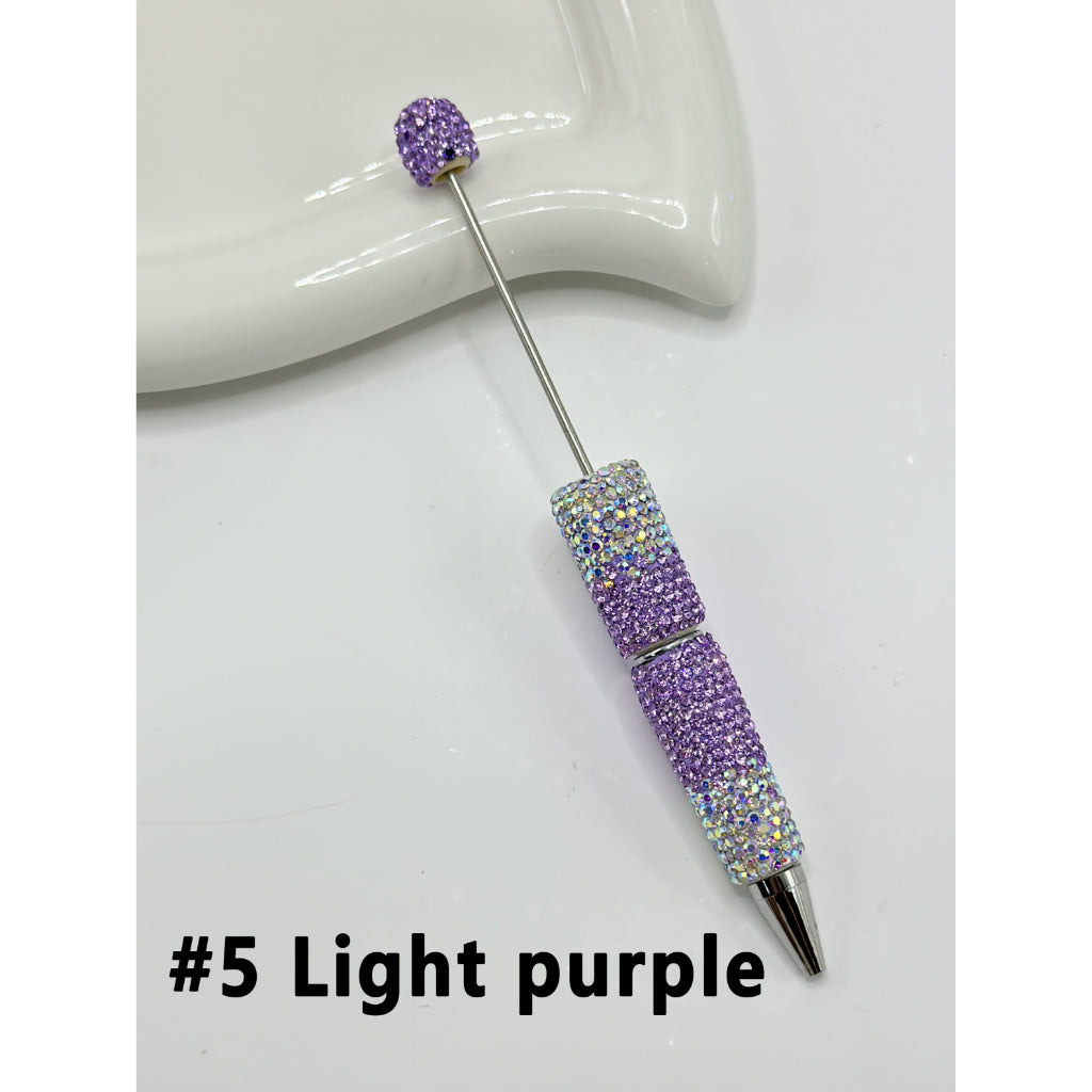 DIY Bling Bling Beadable Pens with Clay Rhinestones Covered the Entire Pen