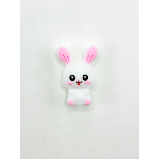 3Dのかわいい小さなウサギの耳付きシリコンフォーカルビーズ