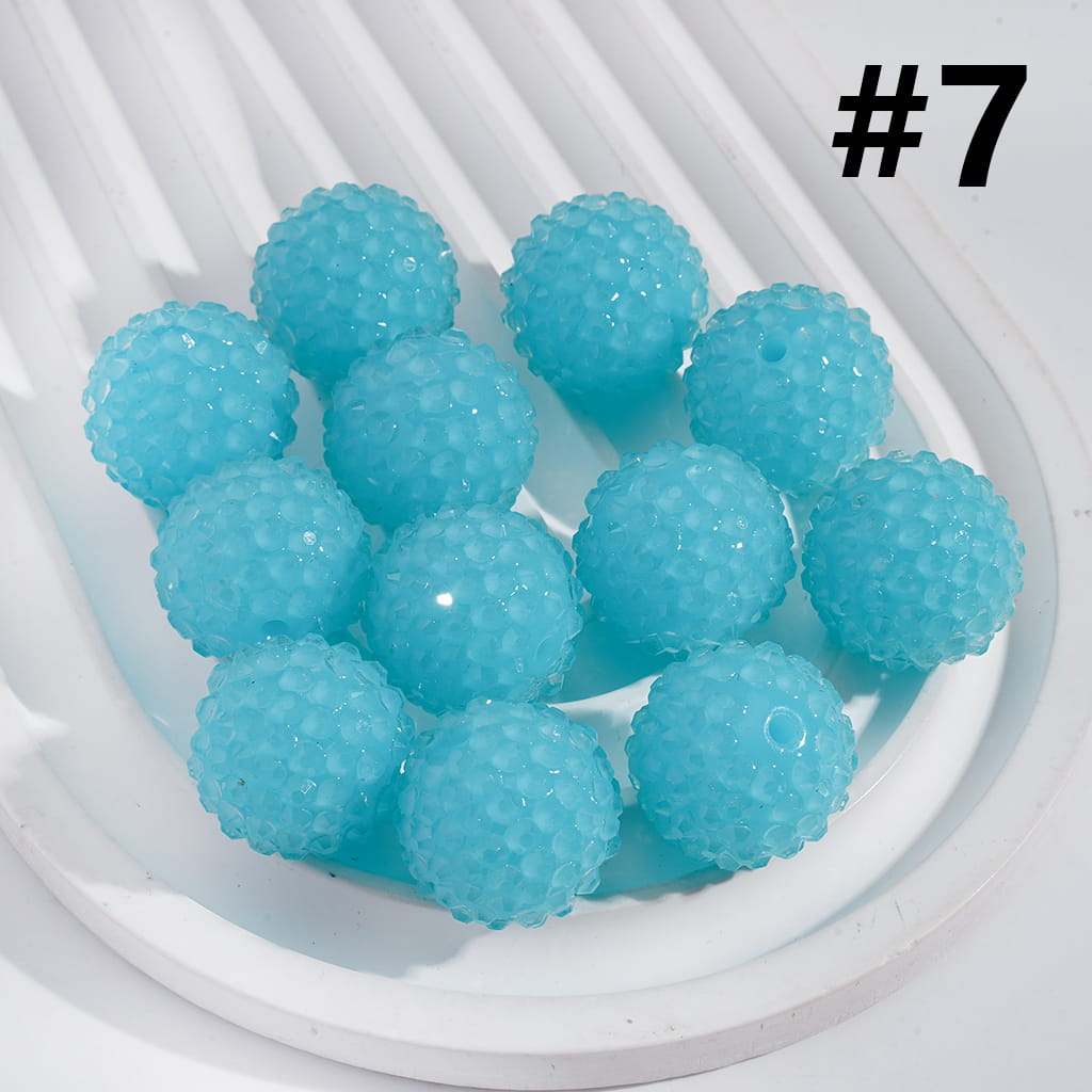 アクリルラインストーンビーズ、ゼリーカラーラインストーン、20MM