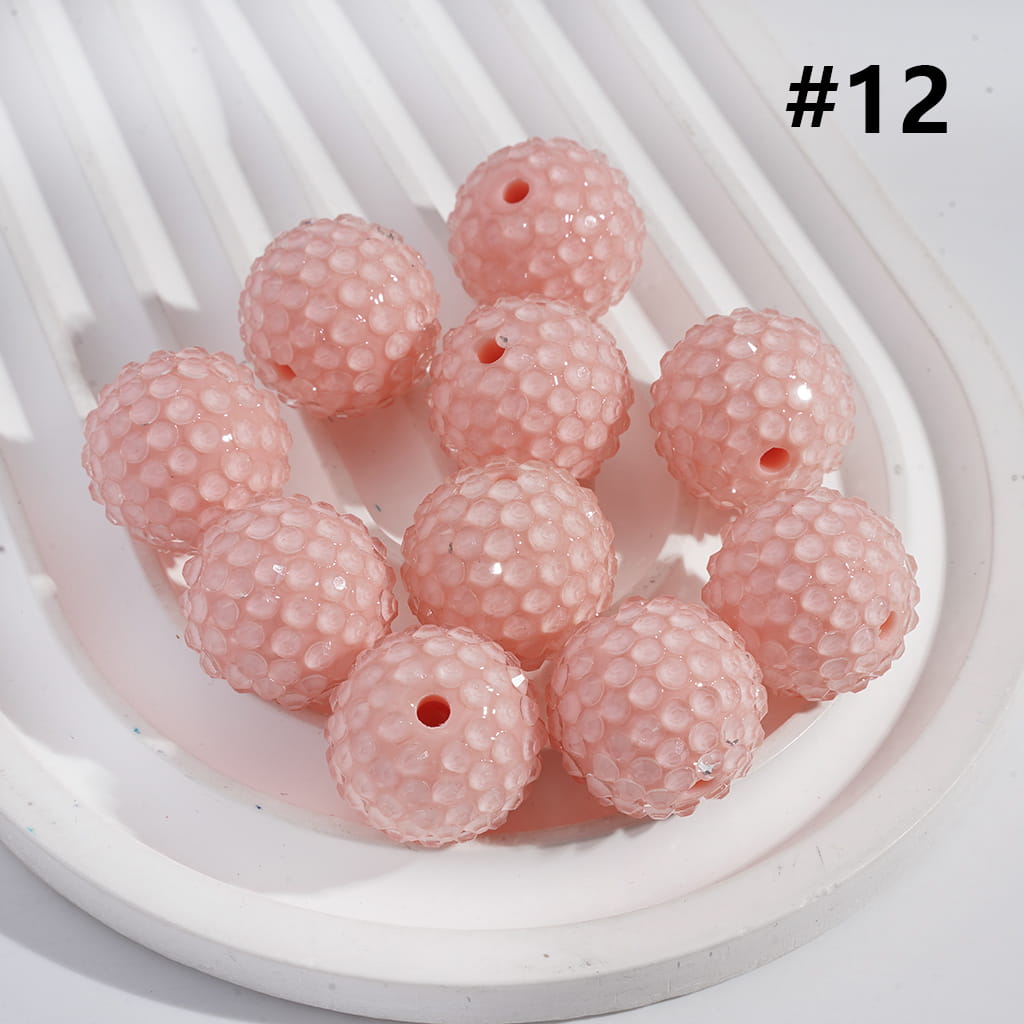 アクリルラインストーンビーズ、ゼリーカラーラインストーン、20MM