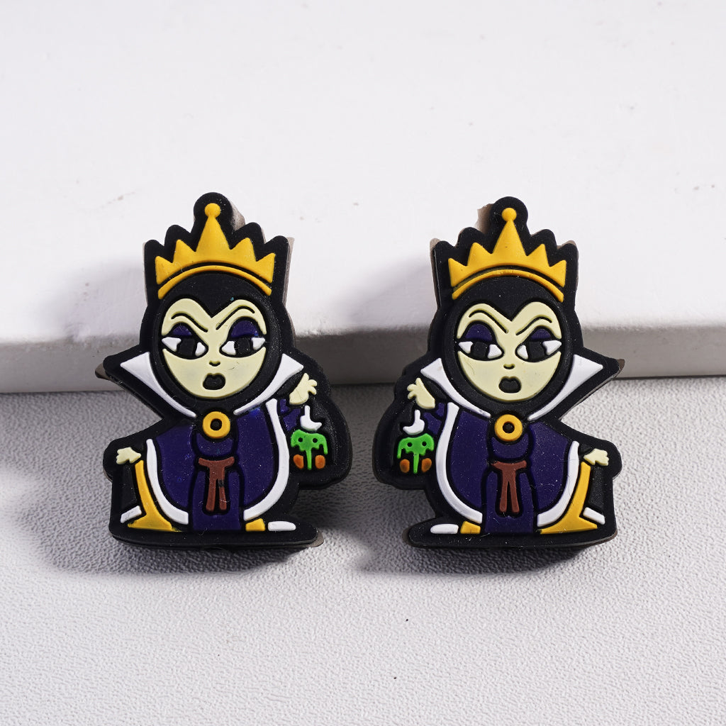 Cartoon character with a crown and robe on a white background


