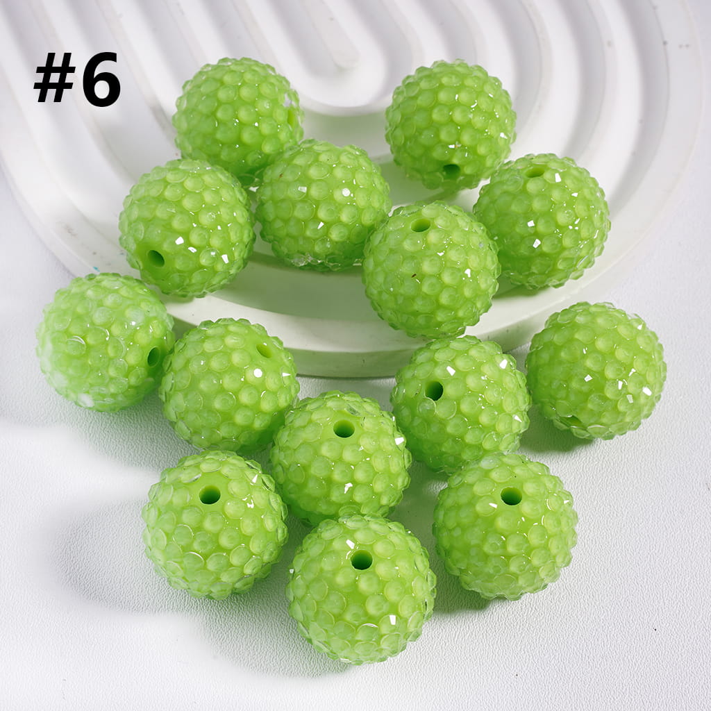 アクリルラインストーンビーズ、ゼリーカラーラインストーン、20MM