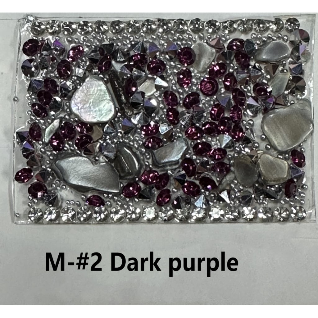 DIY Bling Bling Wraps Tapes with Small Cobblestone Pebble Cone Shape Rhinestone Clear Rhinestone Chain for Pen, Around 40*28MM, 78pcs in 1 Sheet, Please Read the Description