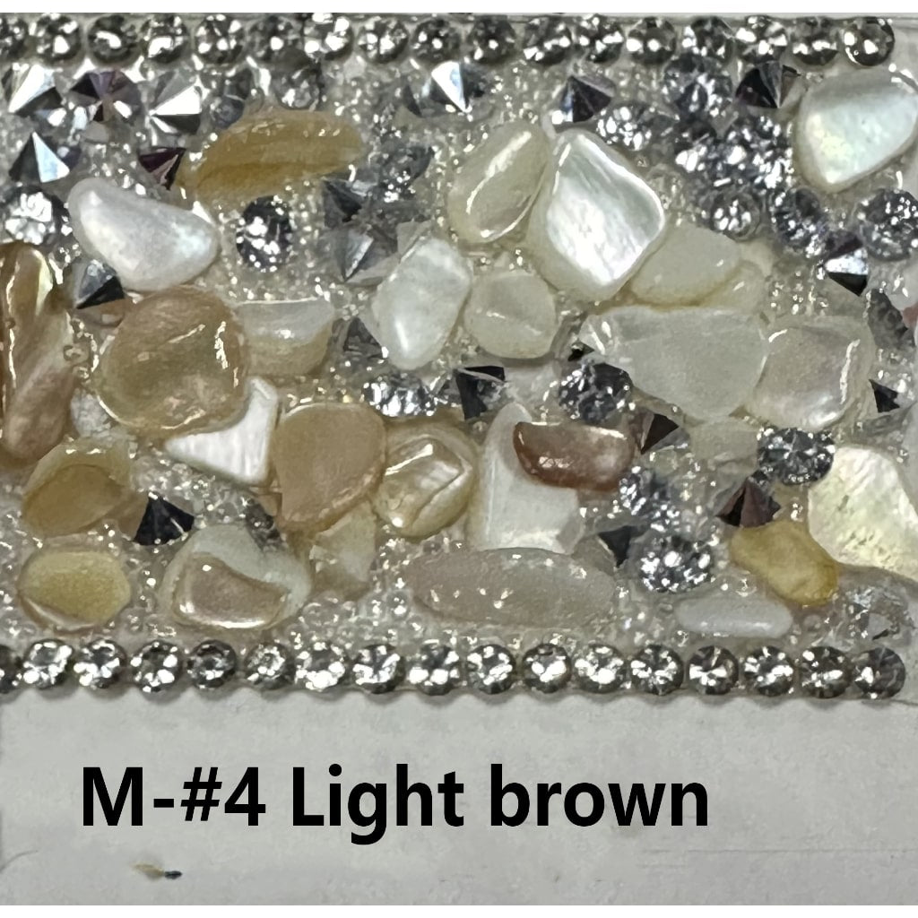 DIY Bling Bling Wraps Tapes with Small Cobblestone Pebble Cone Shape Rhinestone Clear Rhinestone Chain for Pen, Around 40*28MM, 78pcs in 1 Sheet, Please Read the Description