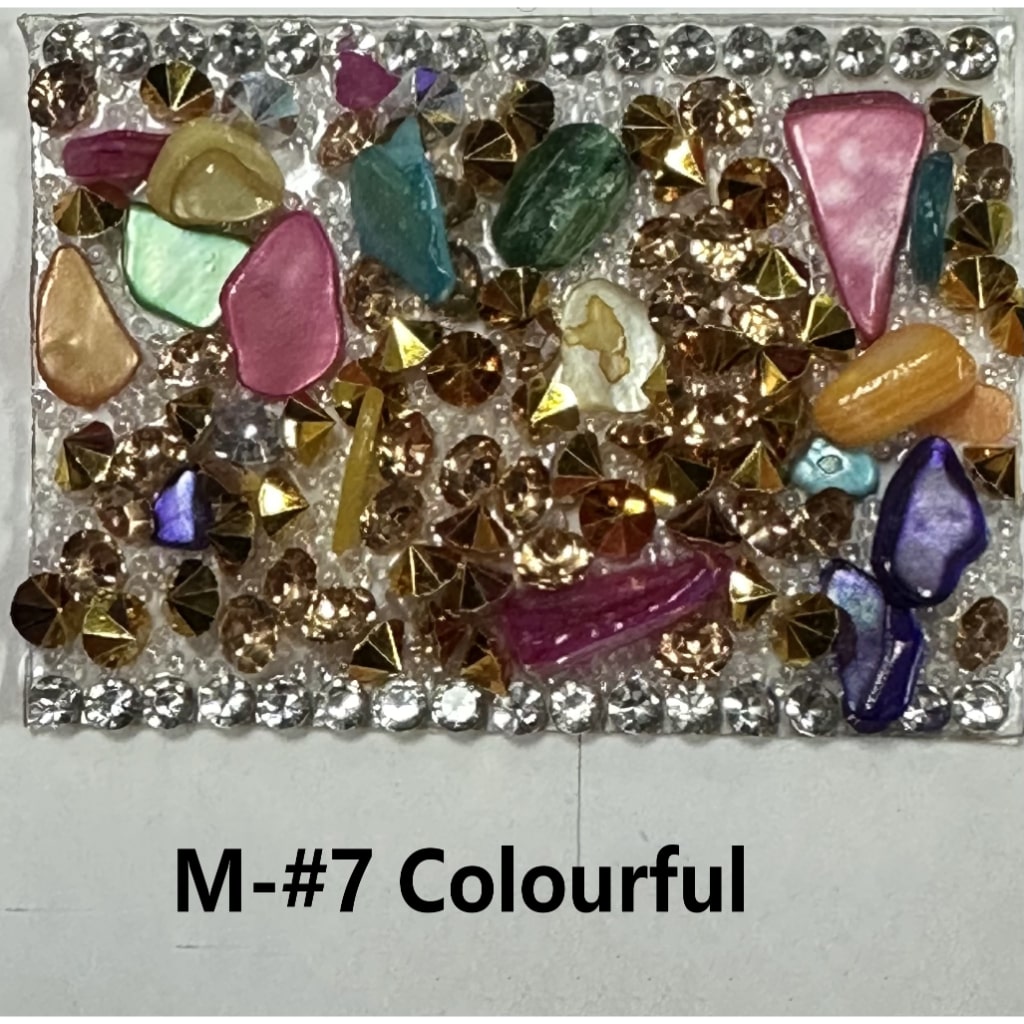 DIY Bling Bling Wraps Tapes with Small Cobblestone Pebble Cone Shape Rhinestone Clear Rhinestone Chain for Pen, Around 40*28MM, 78pcs in 1 Sheet, Please Read the Description