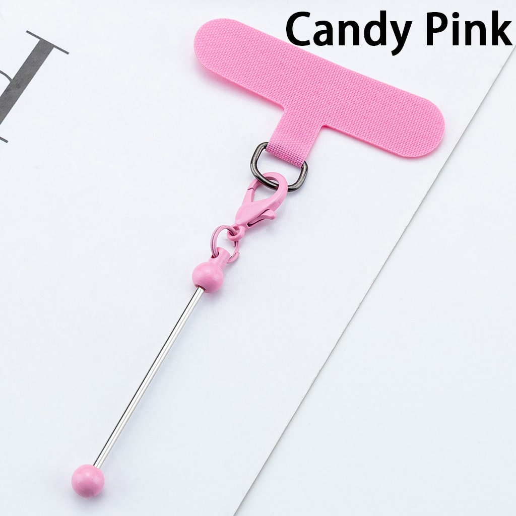 Pink cleaning tool with a hanger on a white background