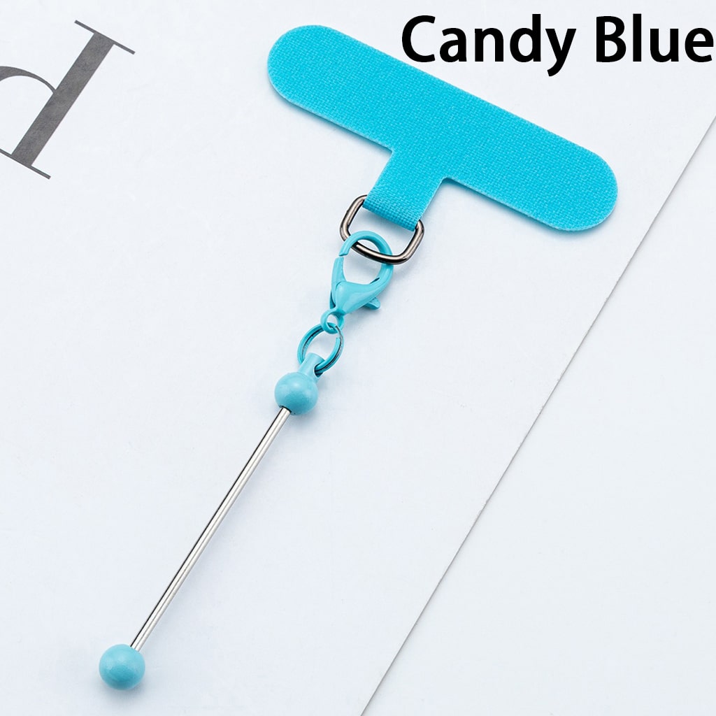 Blue hanger with a stick and ball on a white background, labeled 'Candy Blue'.