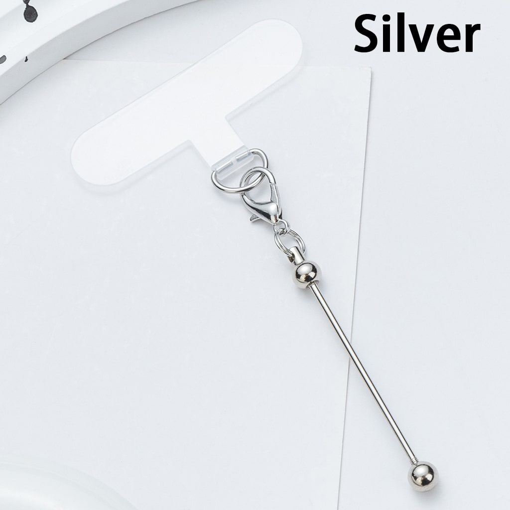 Silver necklace with a clasp on a white background