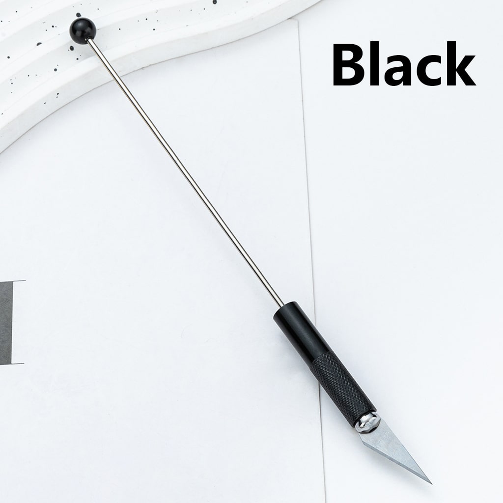 DIY Beadable Metal Multi-functional Engraving Cutting Tool in Solid Color, 179MM Long