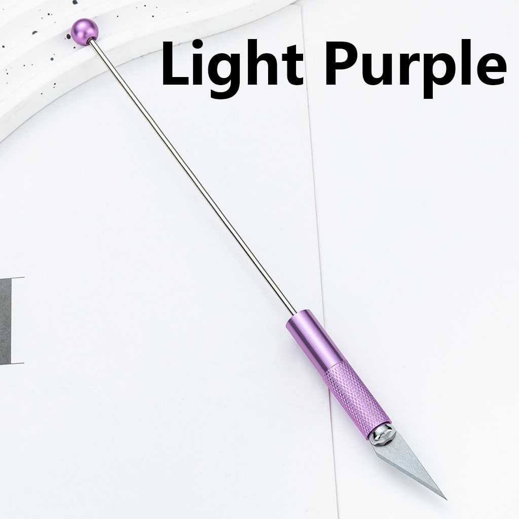 DIY Beadable Metal Multi-functional Engraving Cutting Tool in Solid Color, 179MM Long