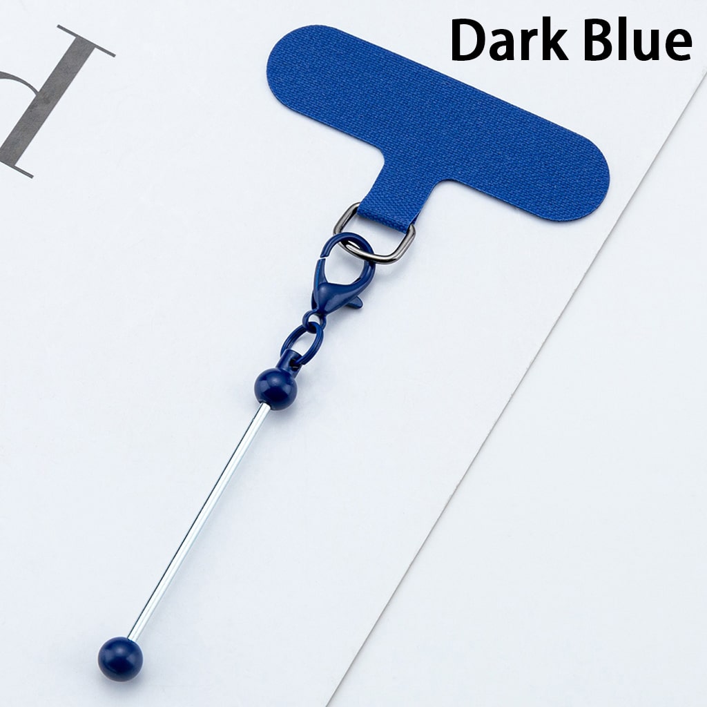 Dark blue hanger with a stick on a light gray background
