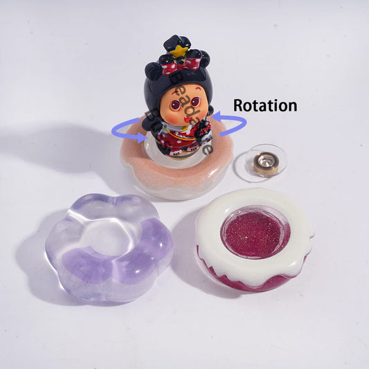 DIY Acrylic Base Series, Clear Flower and Cake Shaped Base, Random Mix (Please Read Description)