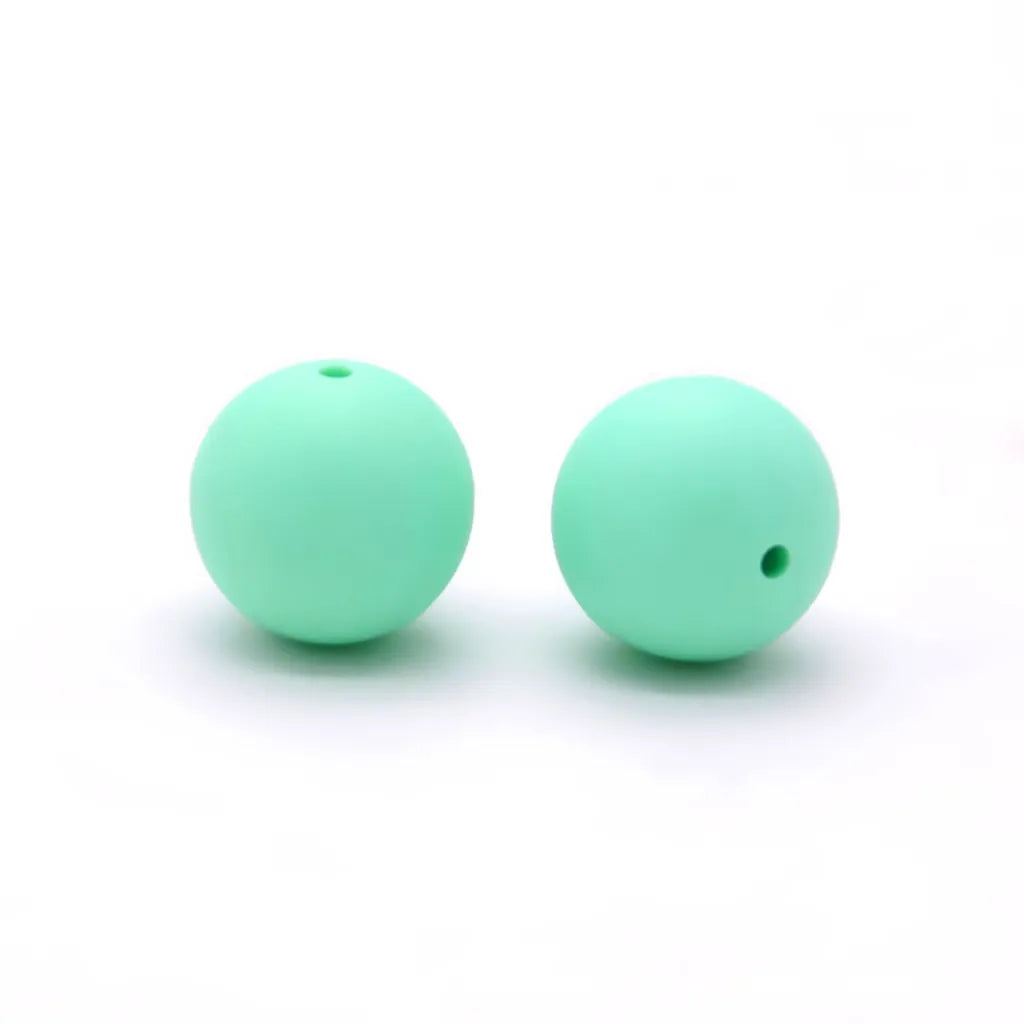 Silicone Beads, Solid Colors, 15 mm