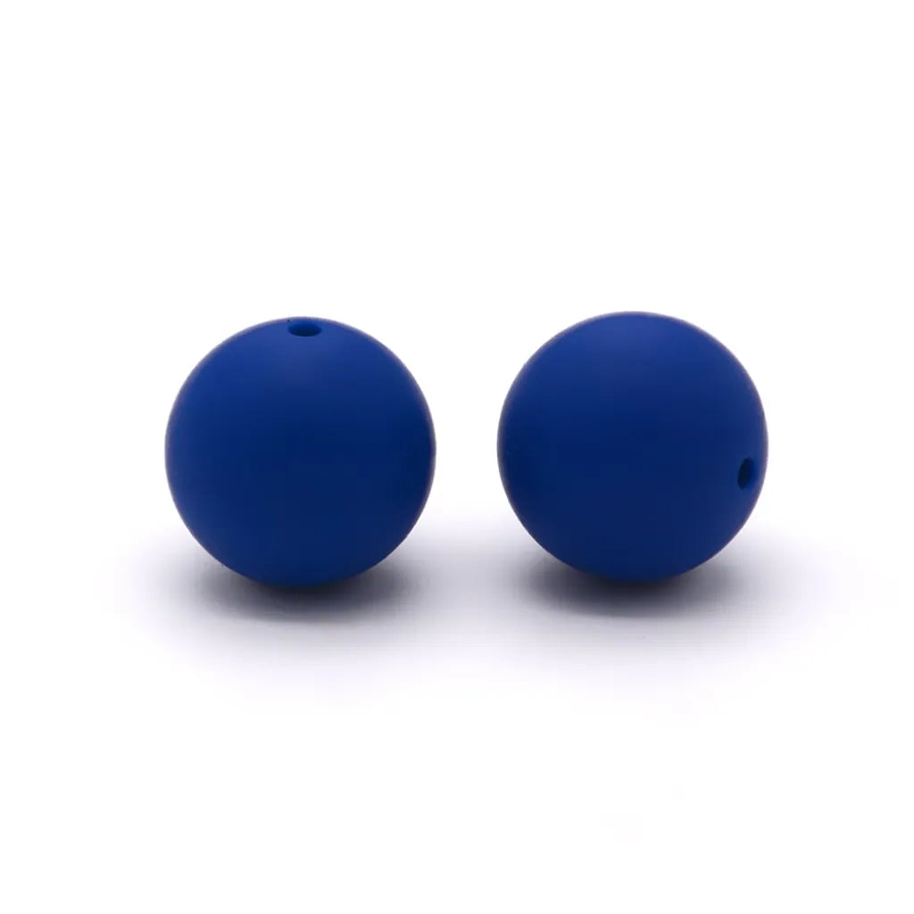Silicone Beads, Solid Colors, 15 mm