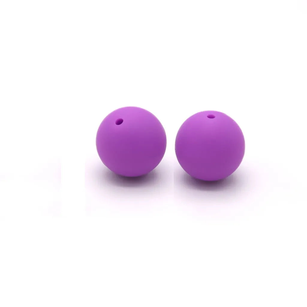 Silicone Beads, Solid Colors, 15 mm