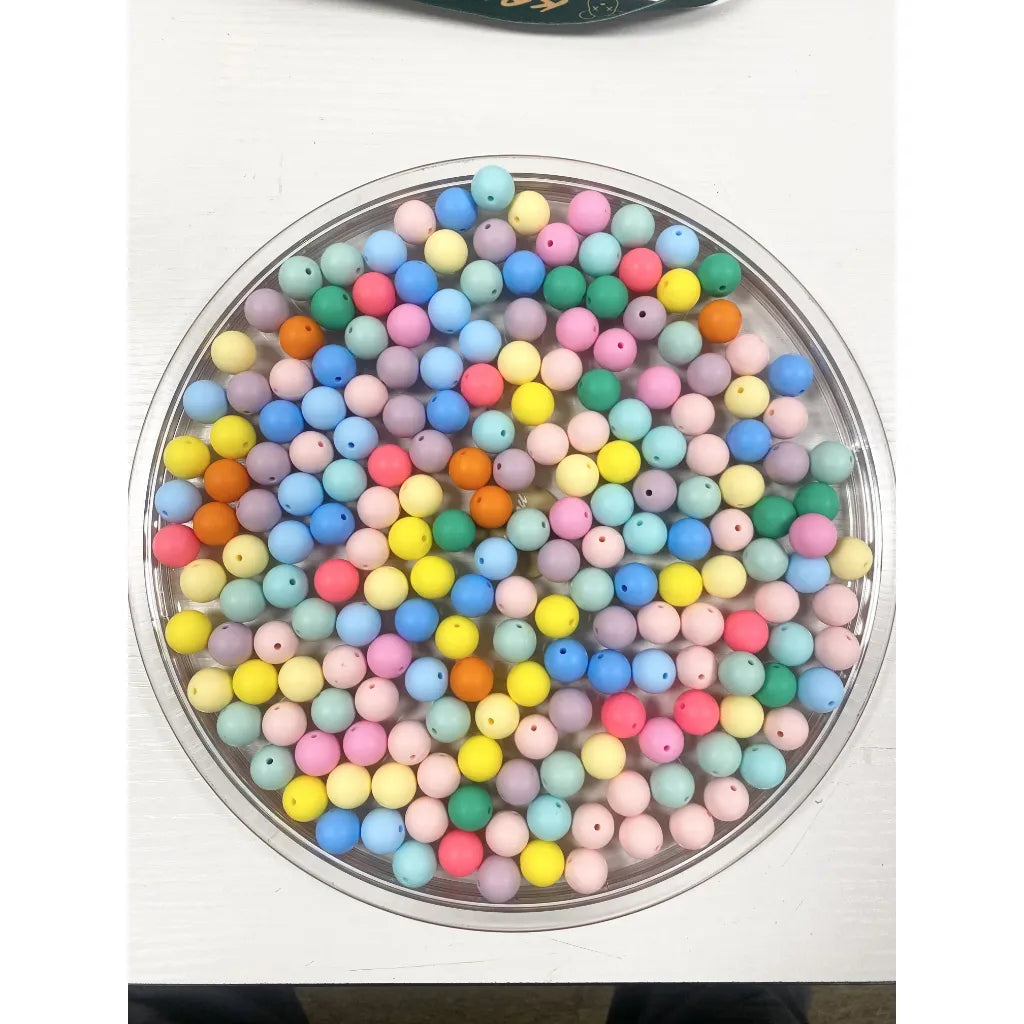 Silicone Beads, Solid Colors, 15 mm
