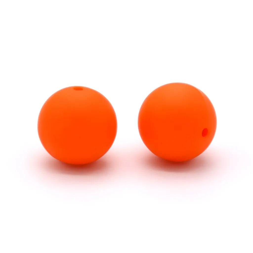 Silicone Beads, Solid Colors, 15 mm