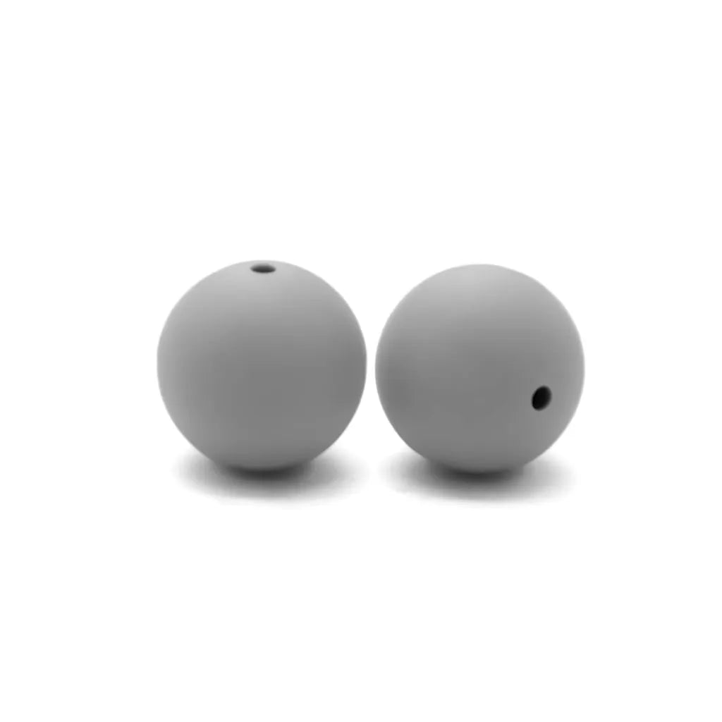 Silicone Beads, Solid Colors, 15 mm