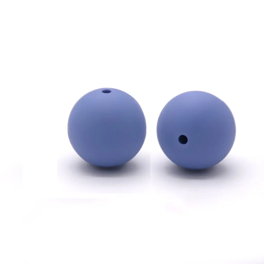Silicone Beads, Solid Colors, 15 mm