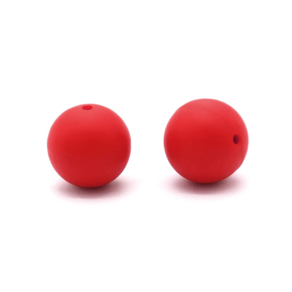 Silicone Beads, Solid Colors, 15 mm