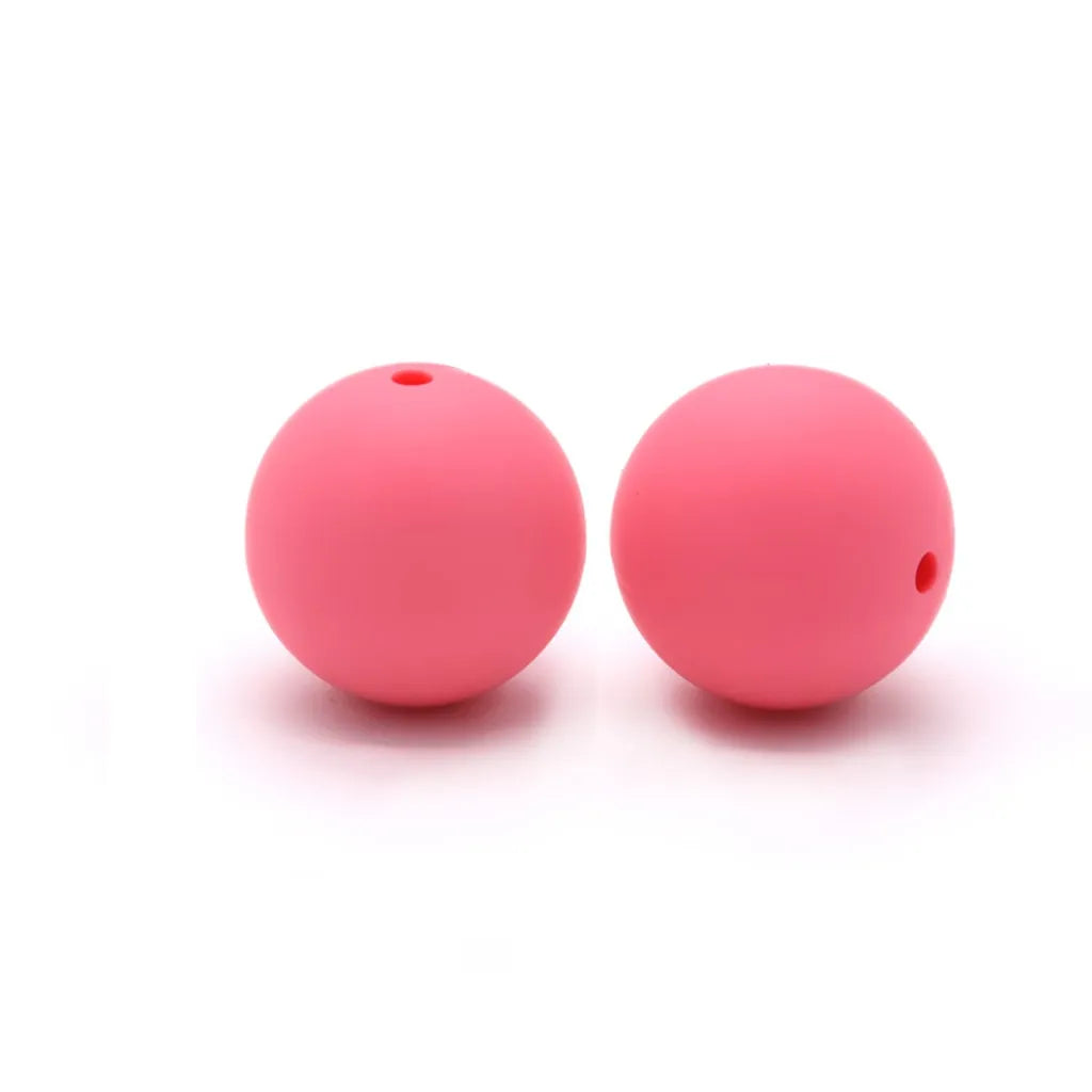 Silicone Beads, Solid Colors, 15 mm