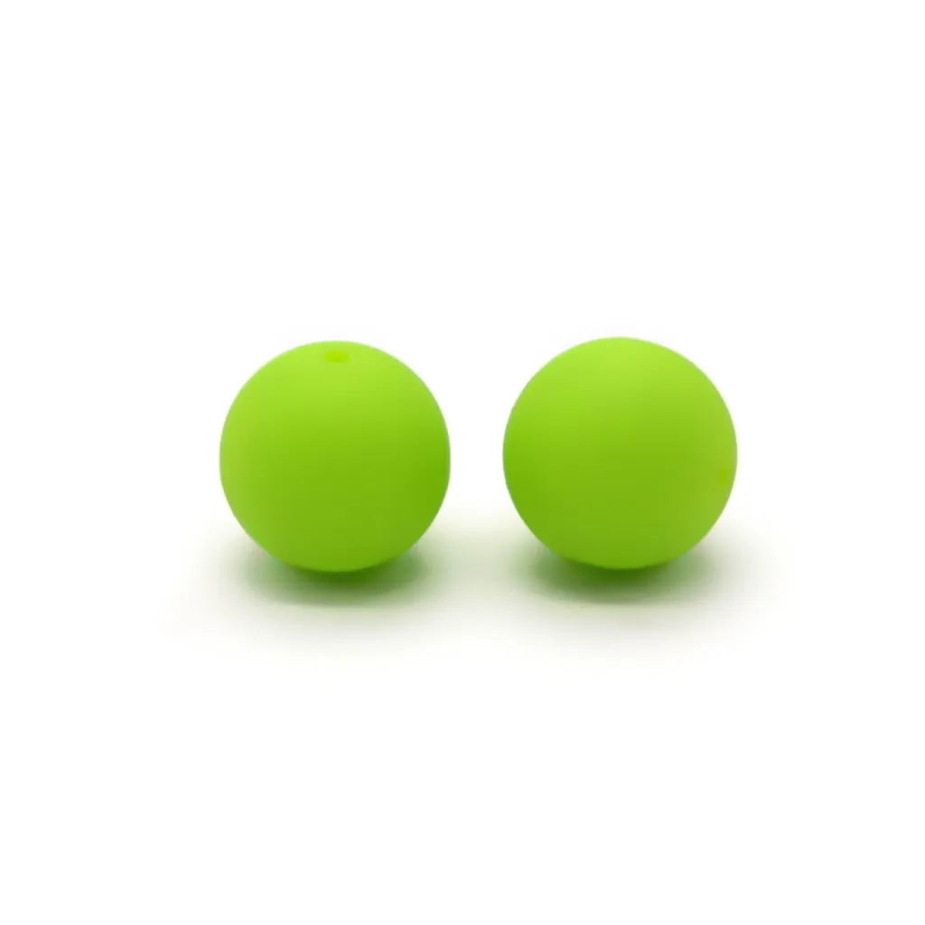 Silicone Beads, Solid Colors, 15 mm