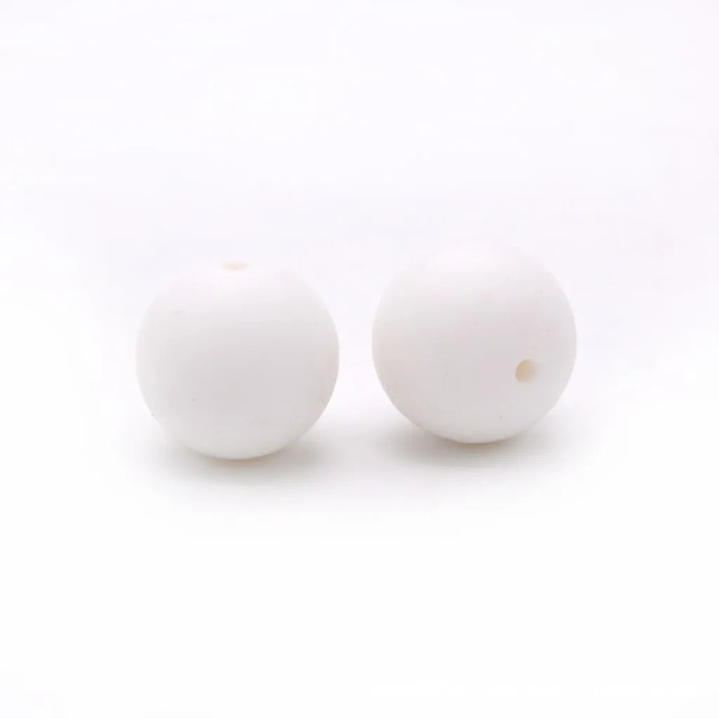 Silicone Beads, Solid Colors, 15 mm