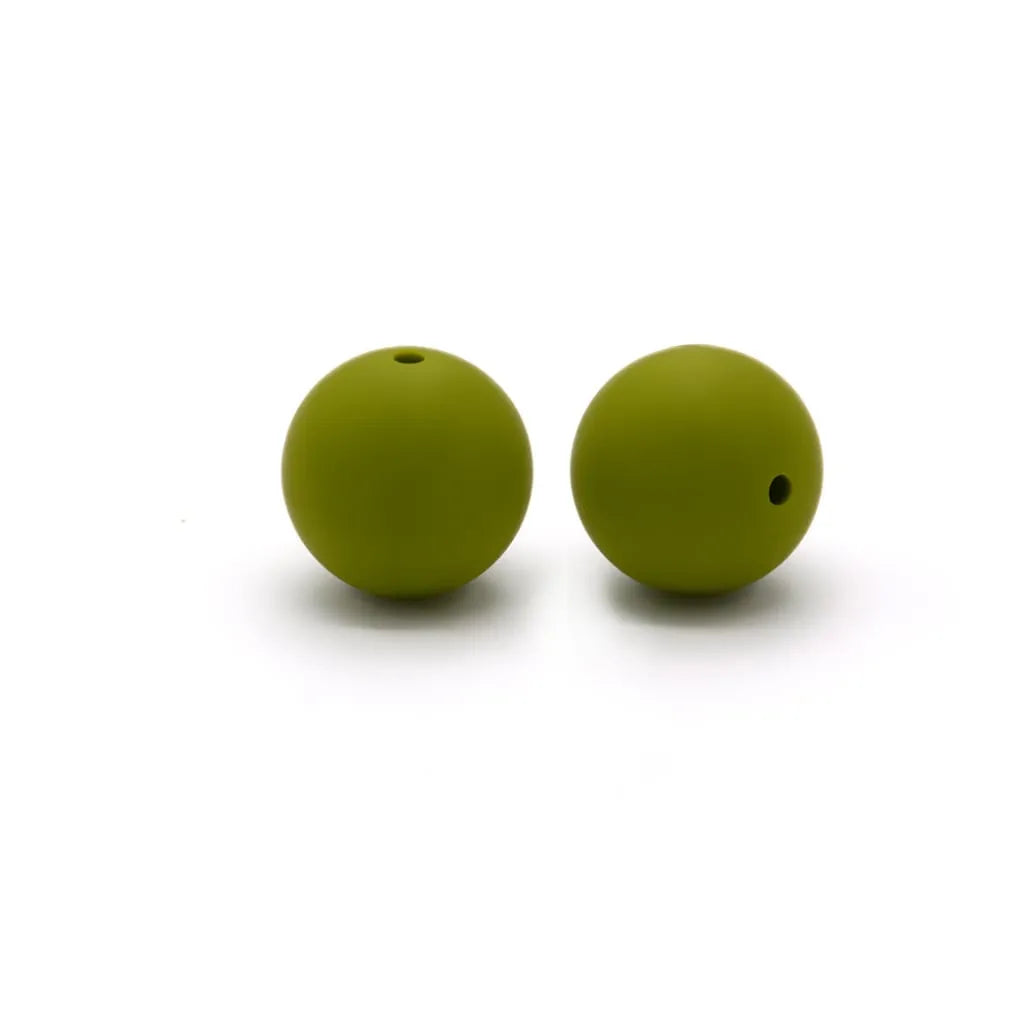 Silicone Beads, Solid Colors, 15 mm
