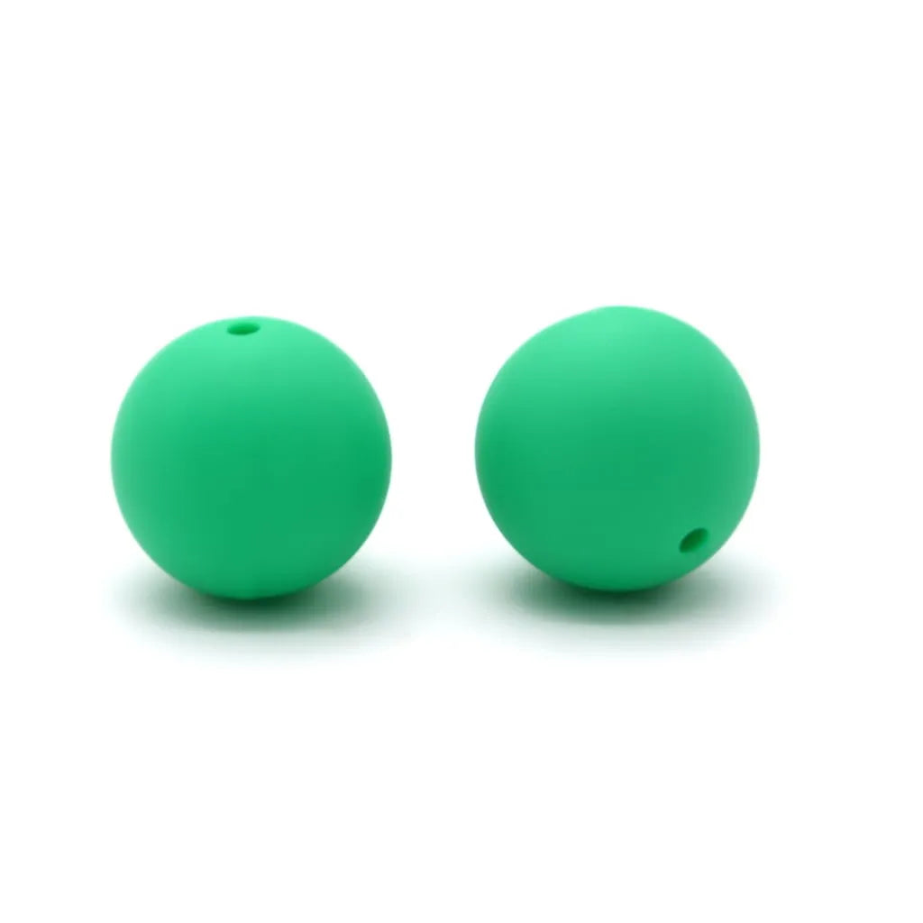 Silicone Beads, Solid Colors, 15 mm