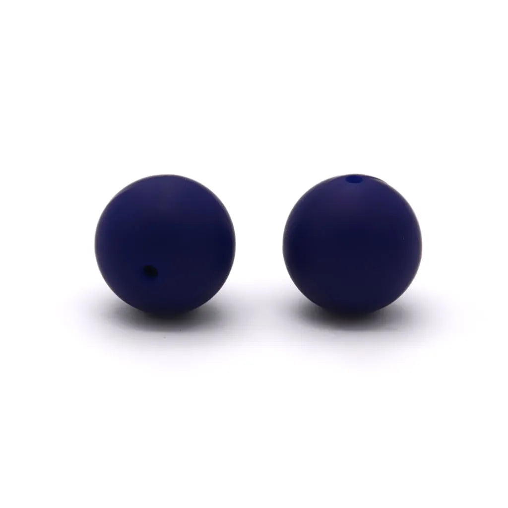 Silicone Beads, Solid Colors, 15 mm