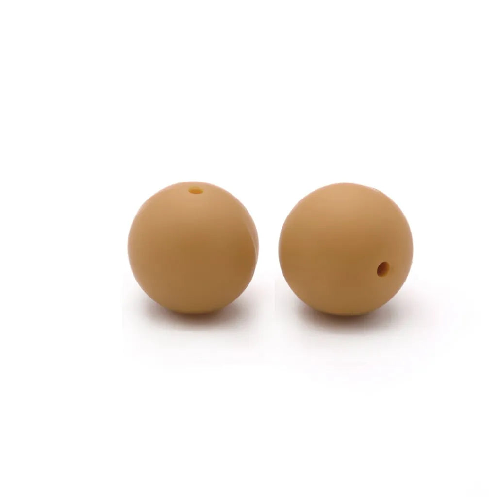 Silicone Beads, Solid Colors, 15 mm
