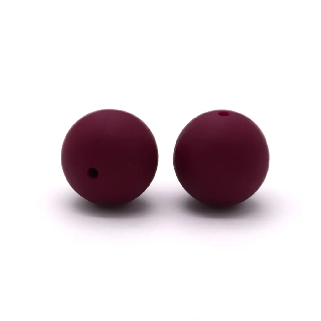 Silicone Beads, Solid Colors, 15 mm