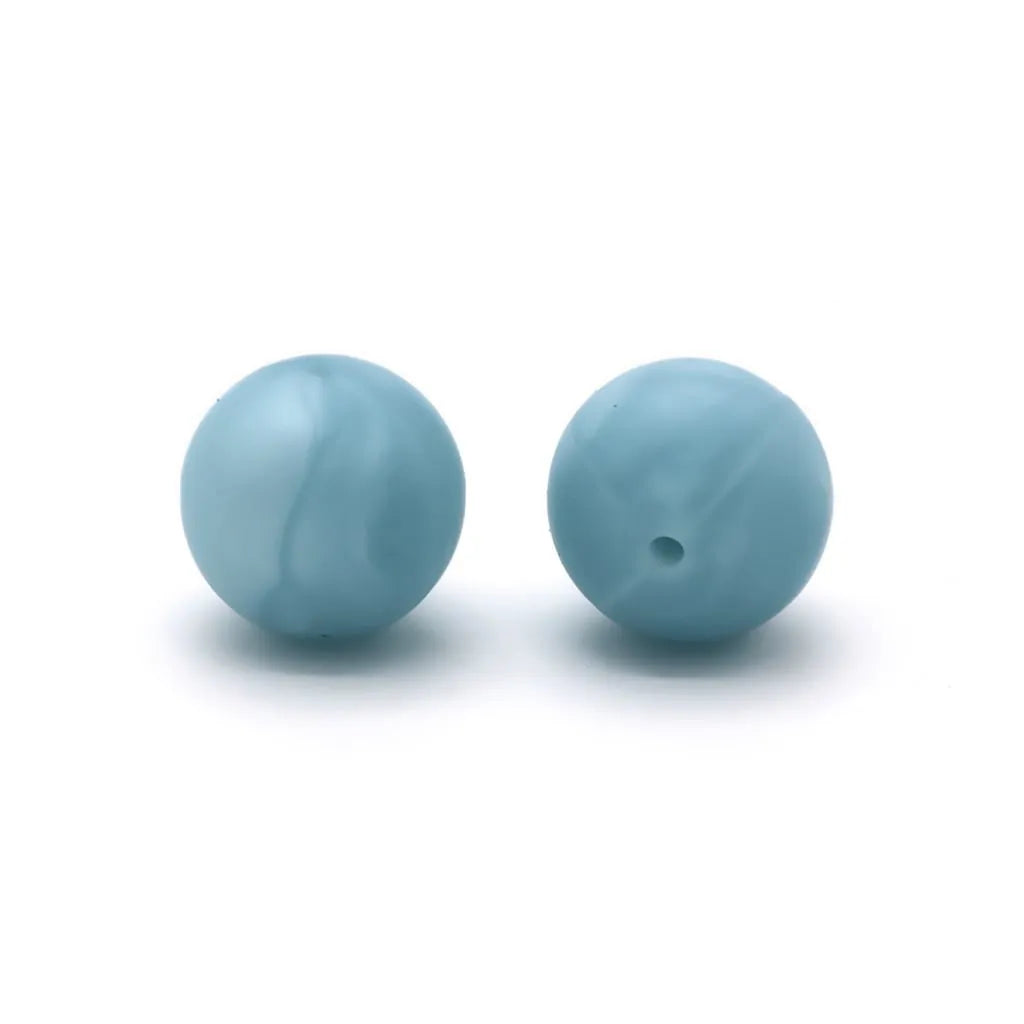 Silicone Beads, Solid Colors, 15 mm