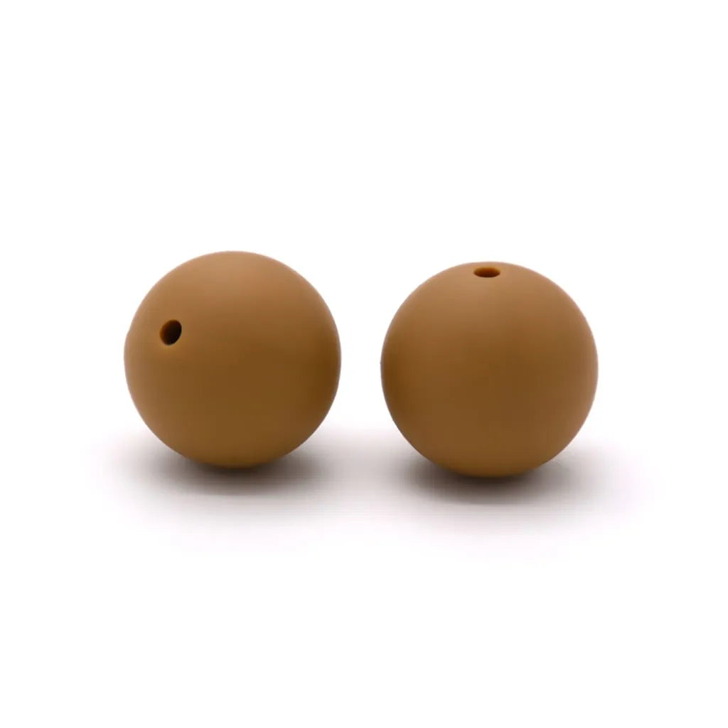 Silicone Beads, Solid Colors, 15 mm